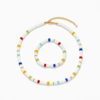 Collier de coquillages, coquille, avec Des billes de verre, styles différents pour le choix & pour femme, multicolore, 490mm, Vendu par PC