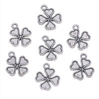 Zinc Alloy Clover Pendant, Four Leaf Clover, antique silver color plated, Unisex Approx 