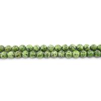 Dyed Granite Beads, Round, polished, DIY, grass green, 10mm, Approx 