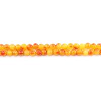 Regenbogen Jade, rund, poliert, DIY, orange, 10mm, ca. 38PCs/Strang, verkauft von Strang