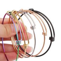 Stainless Steel Bangle, 304 Stainless Steel, Vacuum Ion Plating, Adjustable & Unisex 1.8mm 