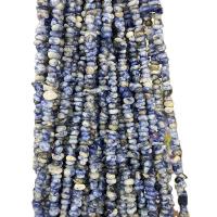 Edelstein-Chips, Sosalith, Unregelmäßige, poliert, DIY, blau, 3x5mm, Länge:ca. 80 cm, ca. 300PCs/Strang, verkauft von Strang