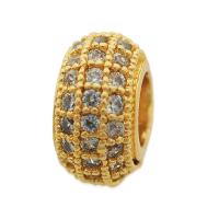 Cubic Zirconia Micro Pave Brass Beads, plated, micro pave cubic zirconia 