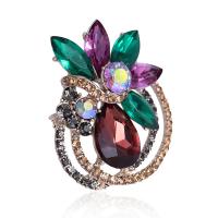 Crystal Brooch, Zinc Alloy, with Crystal, for woman 