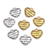 Zinc Alloy Message Pendants, Heart, plated, Unisex Approx 