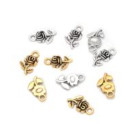 Zinklegierung Blume Anhänger, Rose, plattiert, unisex, keine, 10.5x18mm, ca. 100PCs/Tasche, verkauft von Tasche