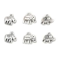 Colgantes Animales de Aleación de Zinc, Elefante, chapado en color de plata antigua, unisexo & diverso tamaño para la opción, más colores para la opción, aproximado 100PCs/Bolsa, Vendido por Bolsa