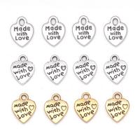 Zinc Alloy Message Pendants, Heart, plated, Unisex Approx 