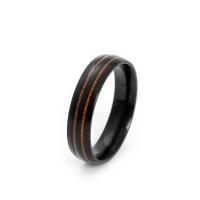 Titan Stahl Fingerring, Titanstahl, Epoxidharzklebstoff, unisex & verschiedene Größen vorhanden, schwarz, 6mm, verkauft von PC