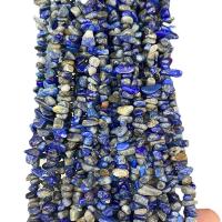 Edelstein-Chips, Lapislazuli, Unregelmäßige, poliert, DIY, tiefblau, 3x5mm, Länge:ca. 80 cm, ca. 300PCs/Strang, verkauft von Strang