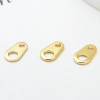 Conector de encanto de latón, metal, chapado en oro real, más colores para la opción, libre de níquel, plomo & cadmio, 8x4mm, Vendido por UD