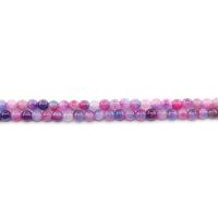 Regenbogen Jade, rund, poliert, DIY, gemischte Farben, 6mm, ca. 62PCs/Strang, verkauft von Strang