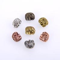 Zinc Alloy Animal Beads, Elephant, plated, vintage & DIY 