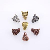 Zinc Alloy Animal Beads, Wolf, plated, vintage & DIY 