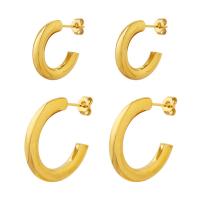 Boucles d'oreilles en acier titane, Placage, normes différentes pour le choix & pour femme, plus de couleurs à choisir, Vendu par paire