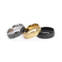 Titan Stahl Fingerring, Titanstahl, Vakuum-Ionen-Beschichtung, Modeschmuck & verschiedene Größen vorhanden & für den Menschen, keine, 8mm, verkauft von PC