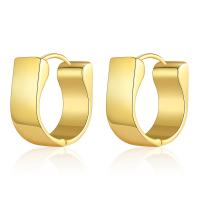 Brass Huggie Hoop Earring, gold color plated, fashion jewelry & for woman, golden 