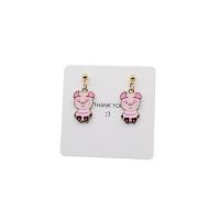 Enamel Zinc Alloy Drop Earring, plated & for woman 