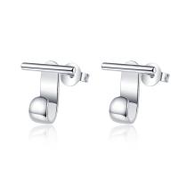 Brass Split Earring, platinum plated, fashion jewelry & for woman 