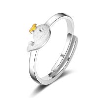 Messing Fingerring, silberfarben plattiert, Modeschmuck & für Frau, 17mm, verkauft von PC