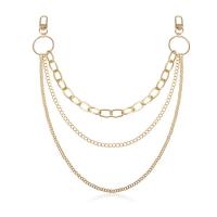 Zinc Alloy Waist Chain, multilayer & Unisex .8 cm, 36 cm, 48 cm 