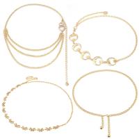 Zinc Alloy Waist Chain, with Brass, fashion jewelry & for woman cm, 30 cm, 35 cm,  110 cm, 100 cm, 105 cm 