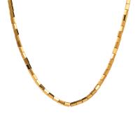 Collier de bijoux de titane, Acier titane, avec 5cm chaînes de rallonge, Placage de couleur d'or, bijoux de mode & styles différents pour le choix & pour femme, doré cm, Vendu par PC