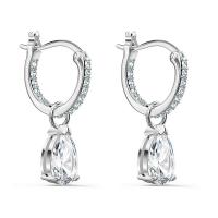 Huggie Hoop Drop Earring, laiton, larme, Placage, détachable & pavé de micro zircon & pour femme, 10mm, Vendu par paire