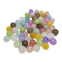 Abalorios de Cristal Craquelado, Cuentas de vidrio, Esférico, Bricolaje, más colores para la opción, 10mm, aproximado 40PCs/Bolsa, Vendido por Bolsa