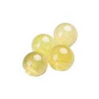 perles de citrine sphère de boule, Rond, pour la maison et le bureau, Jaune, 20mm, Vendu par PC