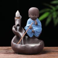 Incense Smoke Flow Backflow Holder Ceramic Incense Burner, Purple Clay, handmade, for home and office & durable & multifunctional 