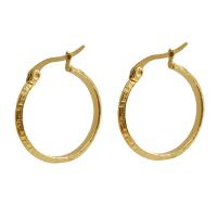 Boucles d'oreilles en acier titane, Plaqué or 18K, bijoux de mode & pour femme, doré Vendu par paire