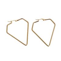 Stainless Steel Hoop Earring, 304 Stainless Steel, Vacuum Ion Plating, fashion jewelry & for woman, golden 