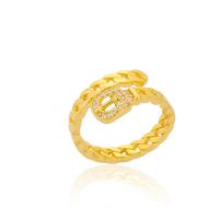 Cubic Zirconia Micro Pave Brass Finger Ring, gold color plated, Adjustable & micro pave cubic zirconia & for woman, gold, 22mm 