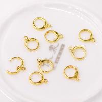 Brass Huggie Hoop Earring Finding, plated, DIY 12mm 