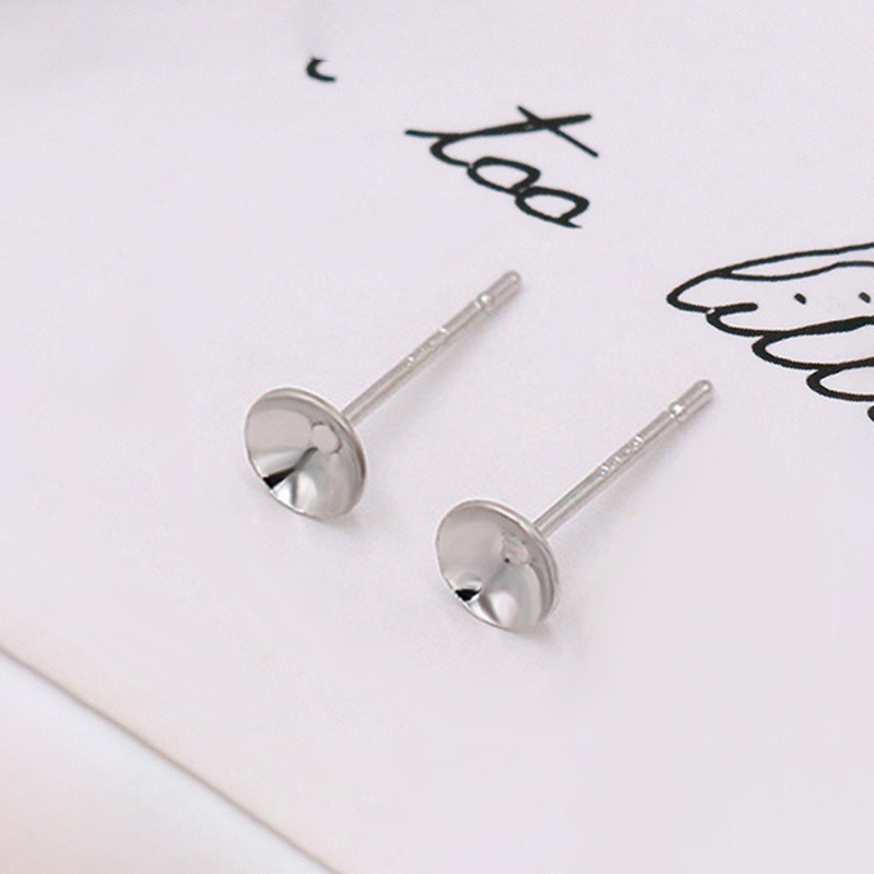 Brass Earring Stud Component, plated, DIY & different size for choice, more colors for choice, Sold By PC