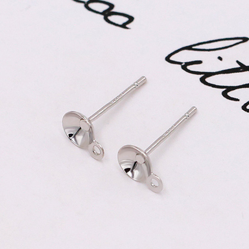 Brass Earring Stud Component, plated, DIY & different size for choice, more colors for choice, Sold By PC