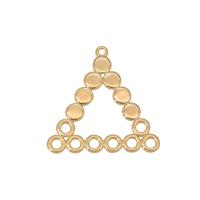 Hueco colgante de latón, metal, Triángulo, chapado en color dorado, Joyería & unisexo, dorado, 30x30mm, aproximado 10PCs/Bolsa, Vendido por Bolsa