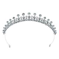 Bridal Tiaras, Zinc Alloy, silver color plated, wedding gift & for woman & with rhinestone, silver color 