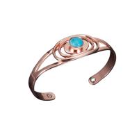 Brass Cuff Bangle, plated, three layers & fashion jewelry & Unisex, rose gold color, 8MMu300119MMu30016.8MM 