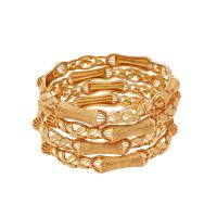 Bracelet en laiton, Plaqué d'or 24K, pour femme & creux, doré, 60mm, Vendu par PC