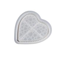 DIY Epoxy Mold Set, Silicone, Heart, white 