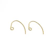 Brass Hook Earwire, 14K gold-filled, DIY 