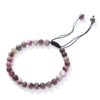 Turmalina de ciruela Pulsera, con Cordón de nudo, Esférico, hecho a mano, Joyería & diverso tamaño para la opción & para mujer, longitud:18 cm, Vendido por UD