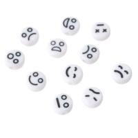 Enamel Acrylic Beads, Flat Round, DIY Approx 1mm 