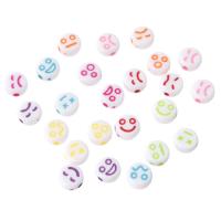 Enamel Acrylic Beads, Flat Round, DIY Approx 1mm 