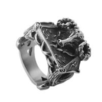 316 L Edelstahl Fingerring, poliert, Modeschmuck & verschiedene Größen vorhanden & für den Menschen, Silberfarbe, 21mm, verkauft von PC