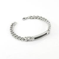 Edelstahl Charm Armband, 304 Edelstahl, Vakuum-Ionen-Beschichtung, Modeschmuck & unisex, keine, 8x42mm, Länge:ca. 7.87 ZollInch, verkauft von PC