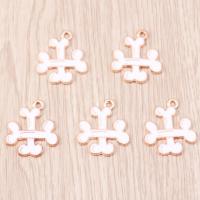 Zinc Alloy Enamel Pendants, Halloween Design & DIY, white 