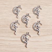 Zinc Alloy Jewelry Pendants, Fairy, silver color plated, DIY 